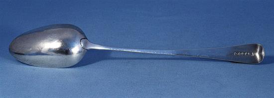 A George III silver basting spoon, Length: 11 ¾”/300mm Weight: 3.1ozs/87grms